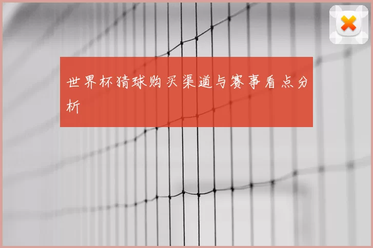 世界杯猜球购买渠道与赛事看点分析